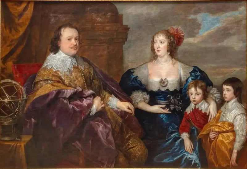 Sir Kenelm Digby (1603-1665) ve Lady Venetia Anastasia Stanley (1600-1633) ile oğulları Kenelm Digby ve John Digby (1627-1690) Aile Portresi - Antoine van Dyck