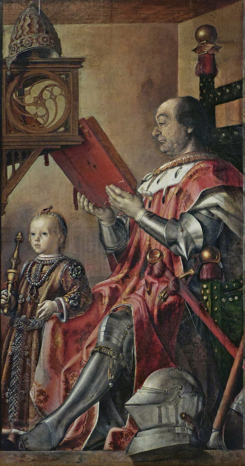Federico da Montefeltro ve oğlu Guidobaldo Portresi - Pedro Berruguete