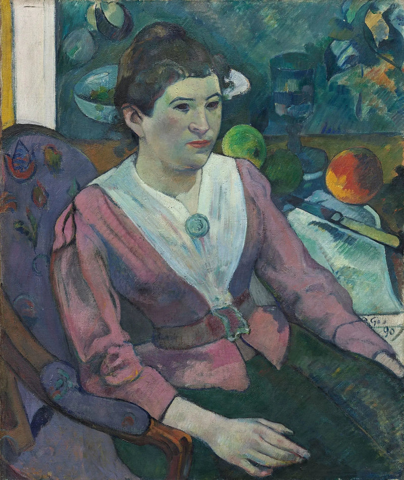 Cézanne'ın Natürmortuyla Kadın Portresi - Paul Gauguin