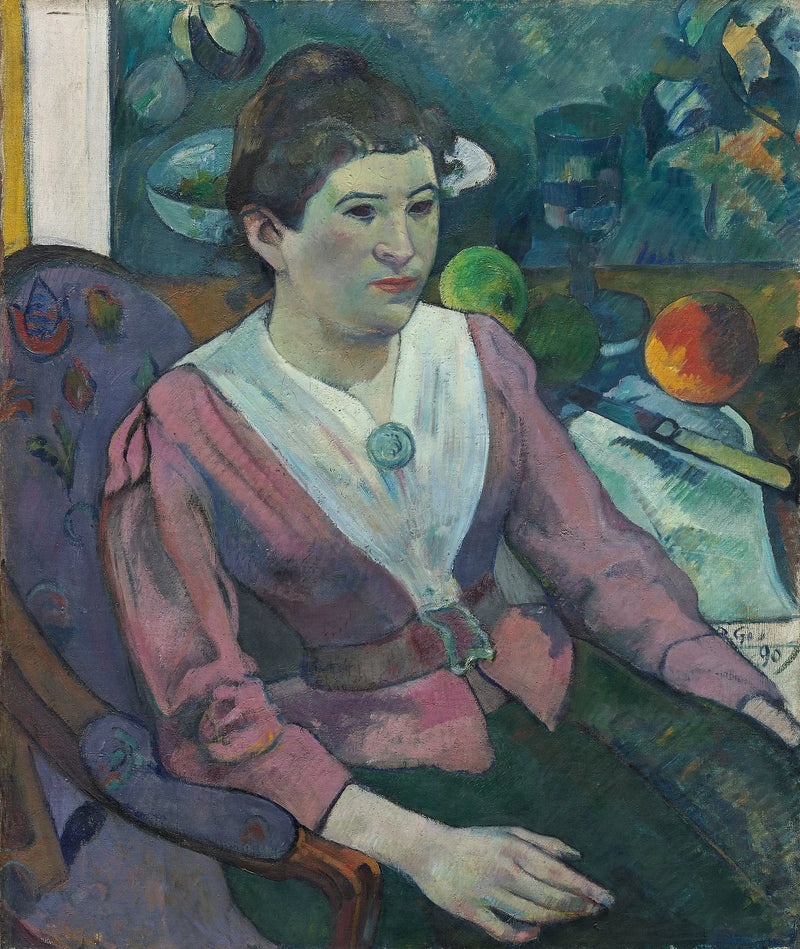 Cézanne'ın Natürmortuyla Kadın Portresi - Paul Gauguin