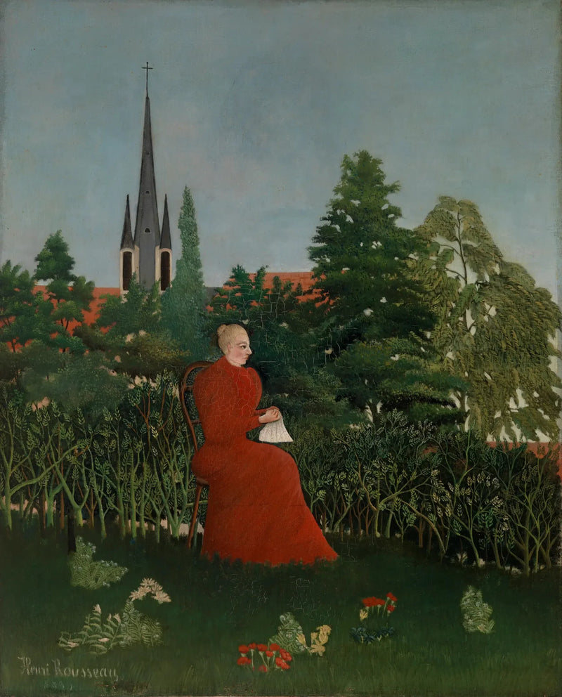 Kadın Portresi Bir Manzara İçinde - Henri Rousseau