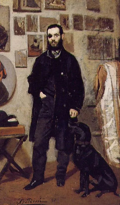 Portrait de Giuseppe Abbati - Giovanni Boldini image 1 reproduction d’œuvre d’art à l’huile