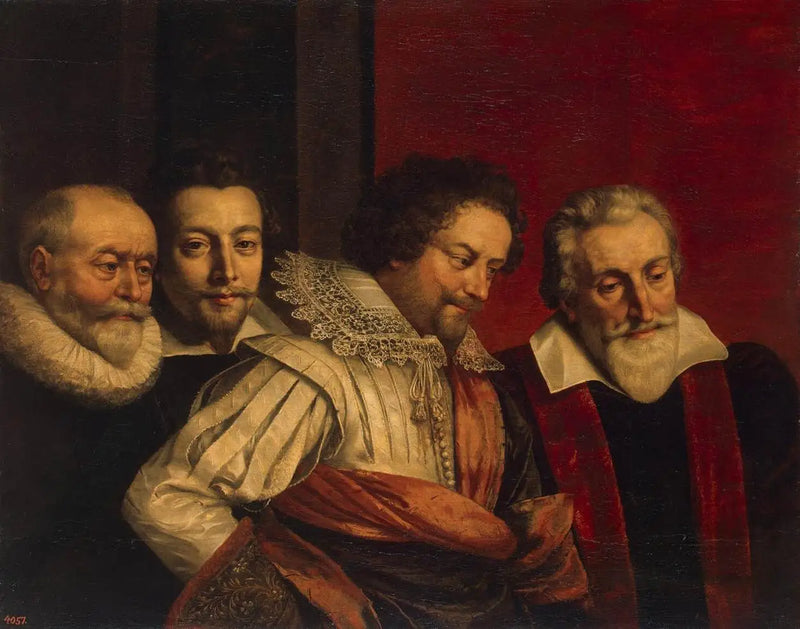 Paris Konseyi dört üyesinin grup portresi (kayıp tablodan parça) - Frans Pourbus the Younger
