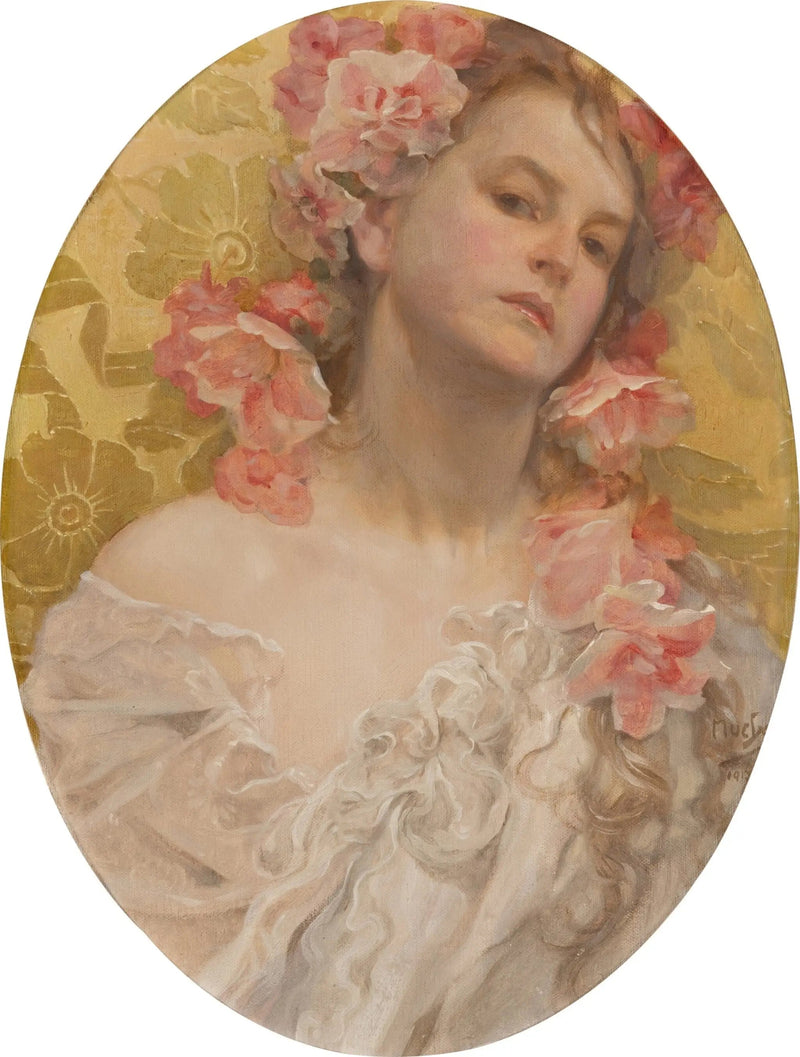 Hanna Vitousek Portresi - Alphonse Mucha