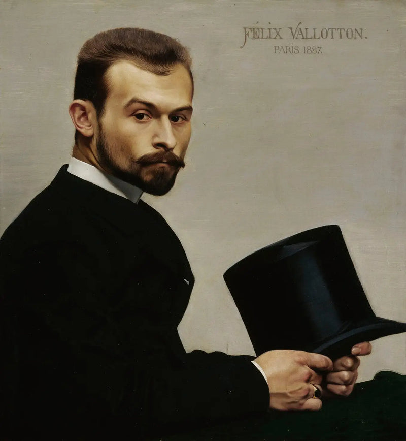 Jasinski portresi şapkasını tutarken - Félix Vallotton