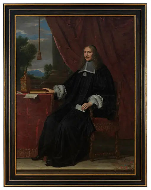 Jérôme II Le Maistre portresi, masasının başında oturuyor - Philippe de Champaigne