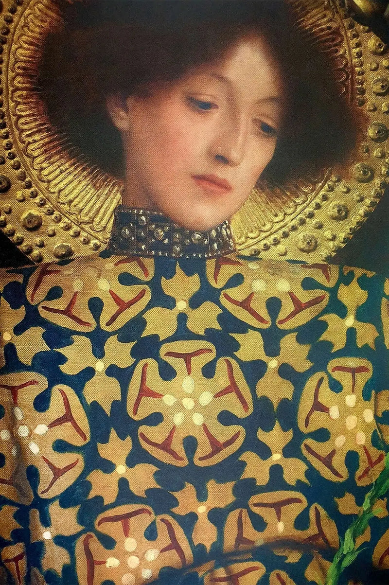 👑 Genç Kadın Portresi (Heykel Alegorisi Detayı) – Gustav Klimt (1889)