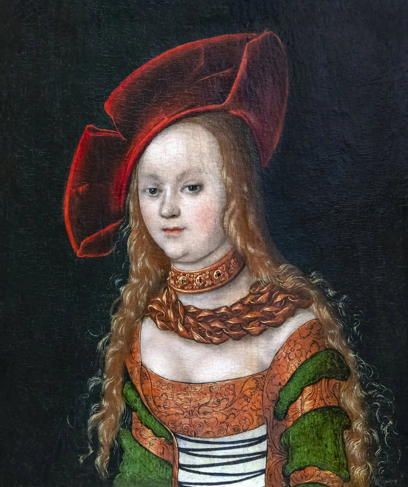 Genç Kızın Göğüslü Portresi - Lucas Cranach the Elder