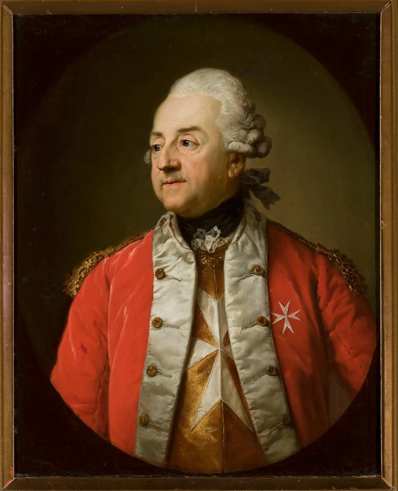 Johann Nepomuk von Schaffgotsch'in askeri üniforma içinde portresi - Anton Graff