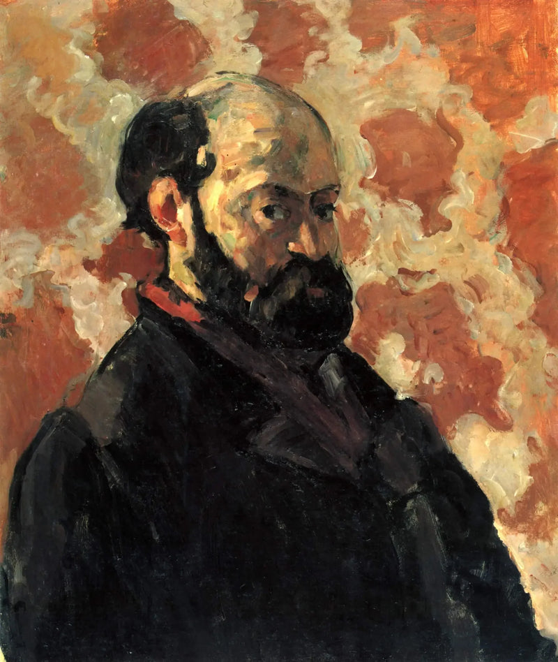 Sanatçının pembe fonda portresi - Paul Cézanne
