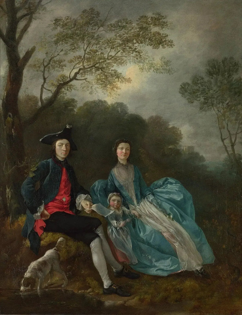 Sanatçının Eşi ve Kızıyla Portresi - Thomas Gainsborough