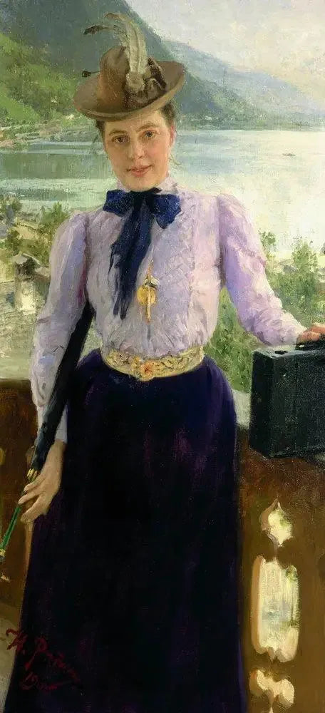 Yazar Natalia Borisovna Nordman-Severova Portresi - Ilya Repin