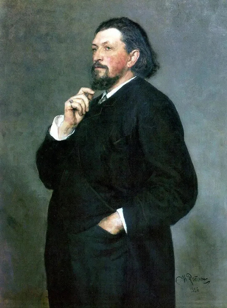 Müzik editörü ve hayırsever Mitrofan Petrovich Belyayev portresi - Ilya Repin