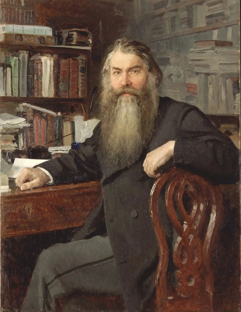 Tarihçi ve arkeolog Ivan Egorovich Zabelin portresi - Ilya Repin