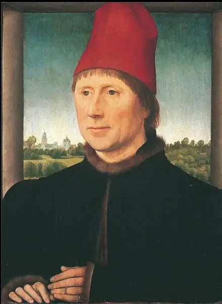 Kırmızı Bereli Adam Portresi - Hans Memling