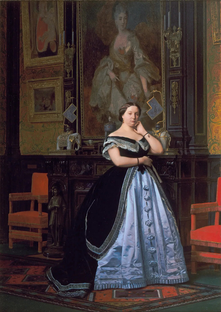 Nathaniel de Rothschild baronesinin portresi, doğum adı Charlotte de Rothschild - Jean-Léon Gérôme