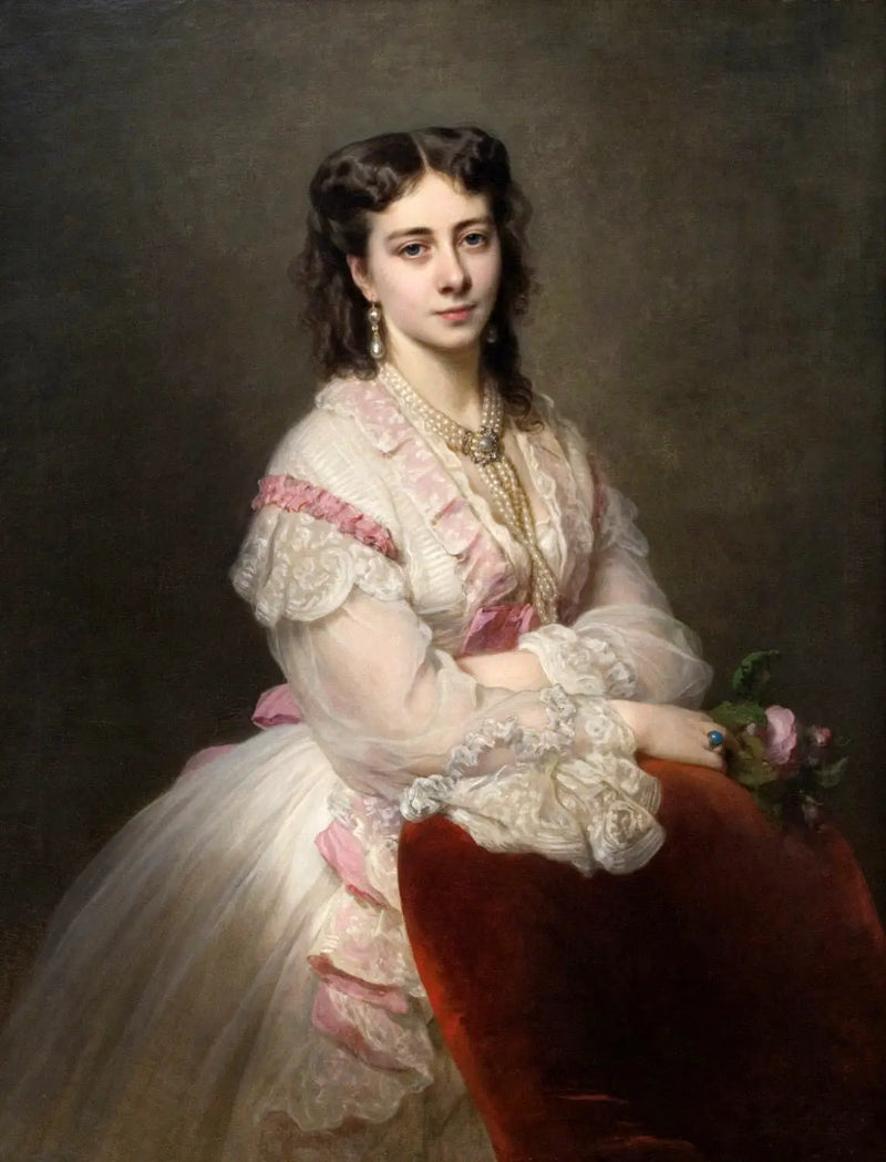 Biyografik portre: Marie Branicka de Bialacerkiew kontesi [düğün adı Sapieha prensesi] - Franz Xaver Winterhalter