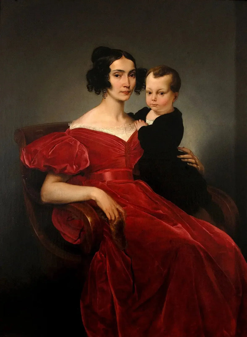 Teresa Zumali Marsili Kontesinin Portresi ve Oğlusu Giuseppe - Francesco Hayez