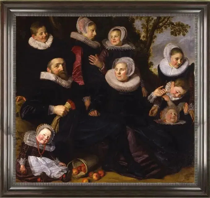 Van Campen ailesinin portresi bir manzara içinde (sol fragman) - Frans Hals