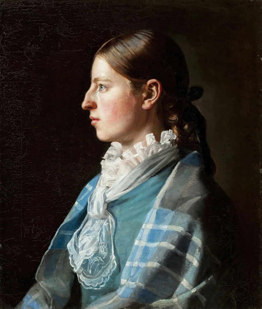 Sanatçının nişanlısı Anna Brøndum portresi - Michael Peter Ancher