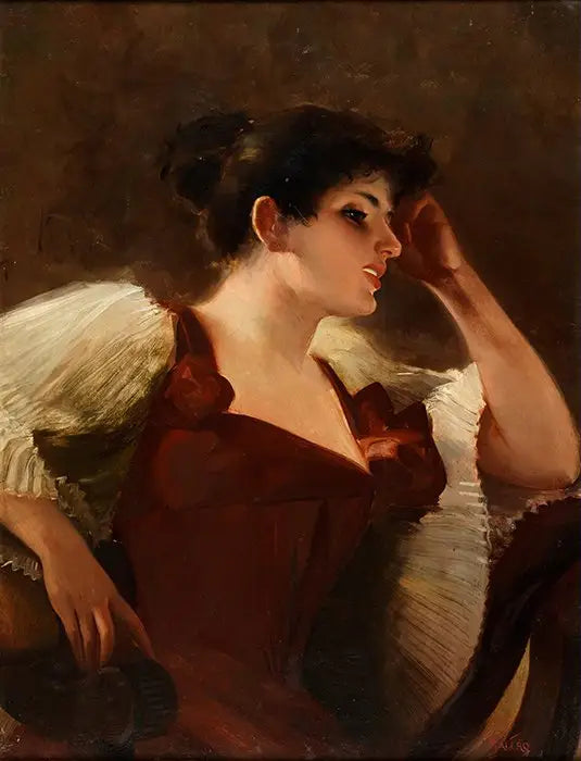 Sanatçının Kızının Portresi - Luis Ricardo Falero