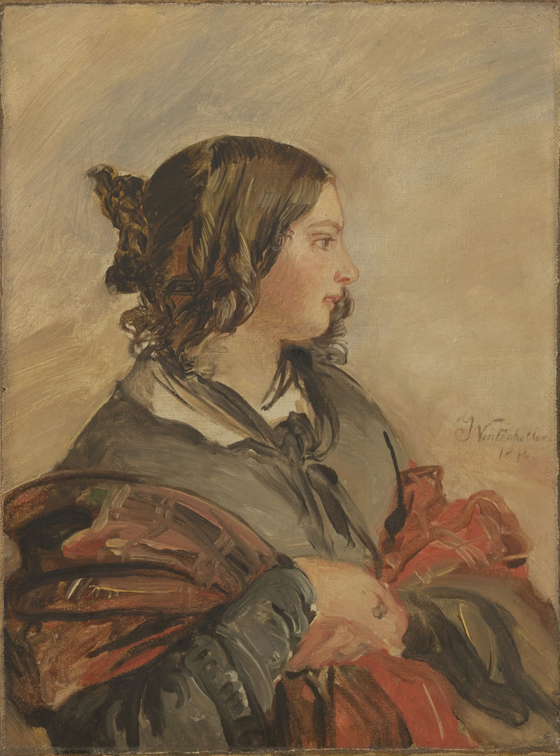 Genç Kraliçe Victoria Portresi - Franz Xaver Winterhalter