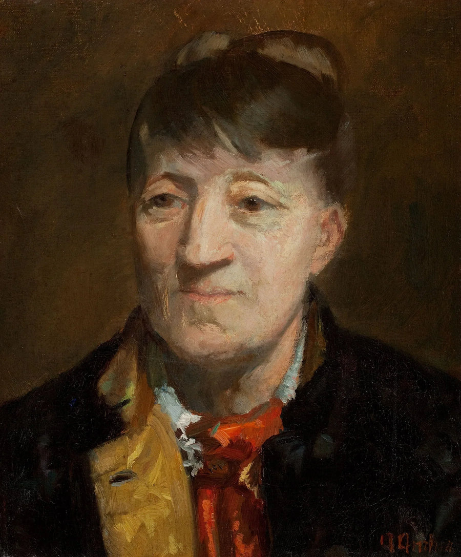Norveçli ressam Kitty Kielland'ın portresi. - Anna Ancher