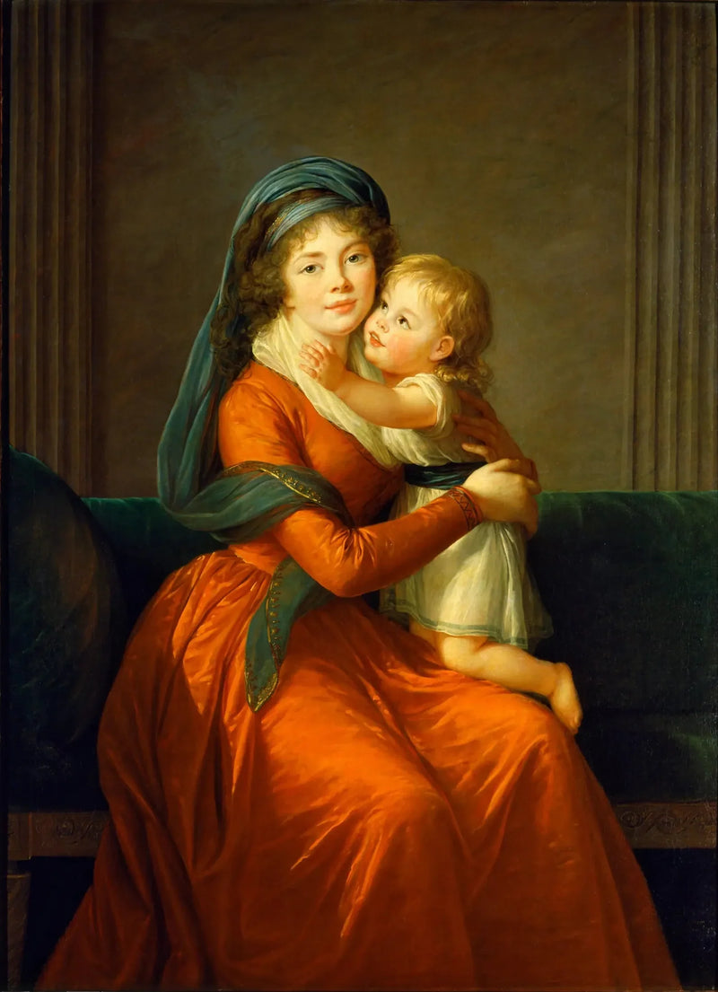 Prensese Alexandra Golitsyna ve oğlu Piotr Portresi - Élisabeth Vigée Le Brun
