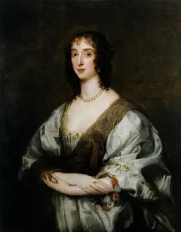 Henrietta Maria Kraliçe Portresi - Antoine van Dyck