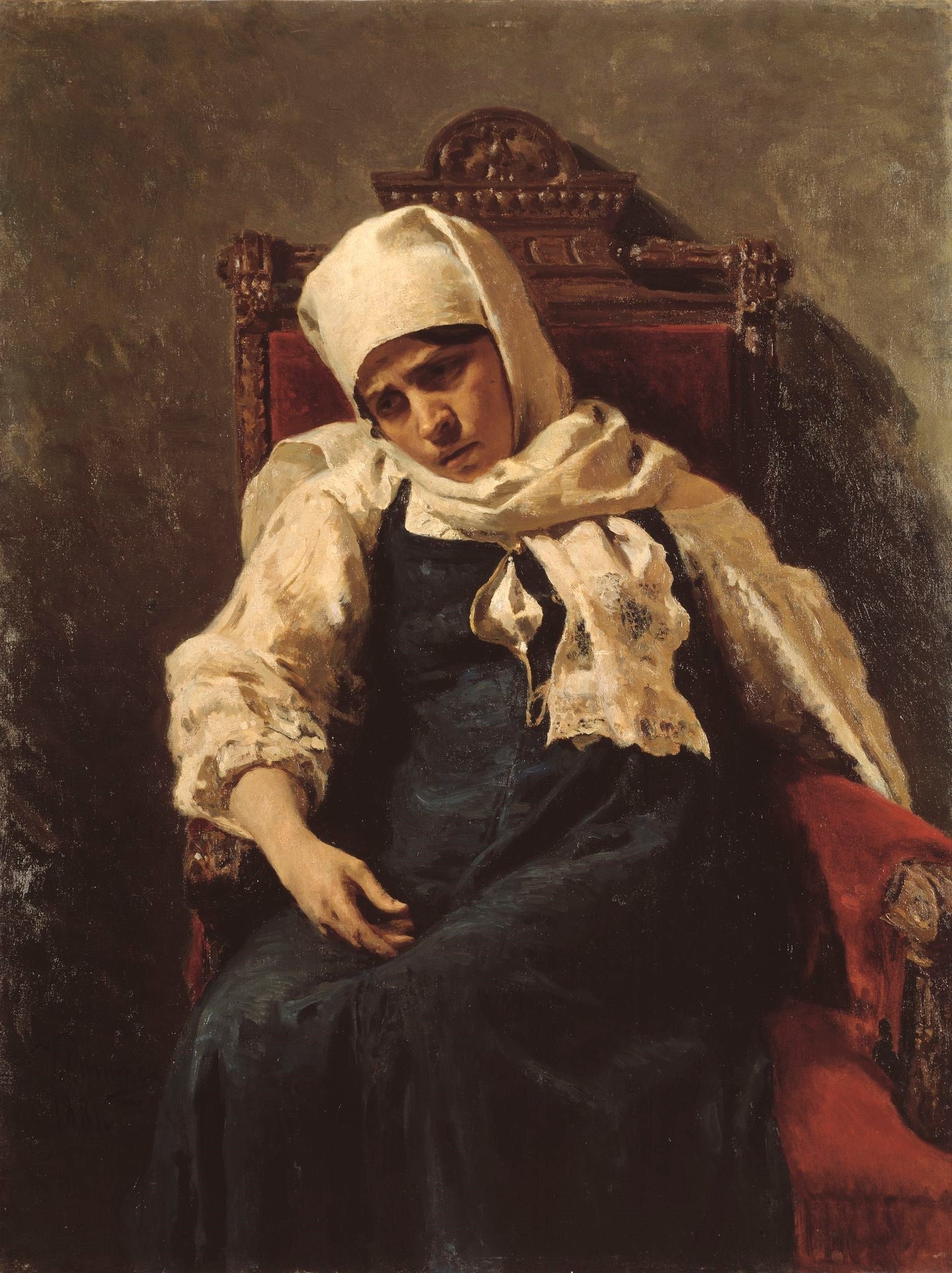 Portrait de l'actrice Pelageya Antipevna Strepetova dans le rôle d'Elizabeth - Ilya Repin