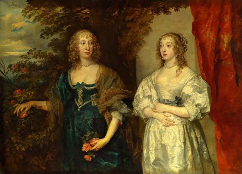 Lady d'Aubigny ve Portland Kontesi Portresi - Antoine van Dyck