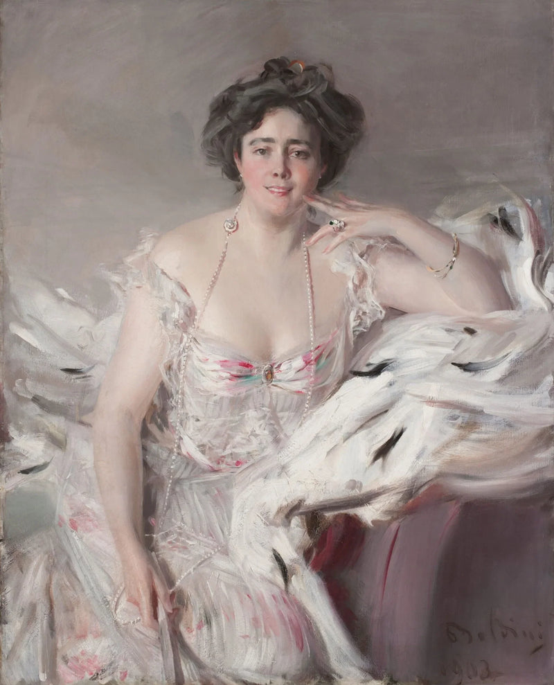 Lady Nanne Schrader, Wiborg doğumlu Portresi - Giovanni Boldini