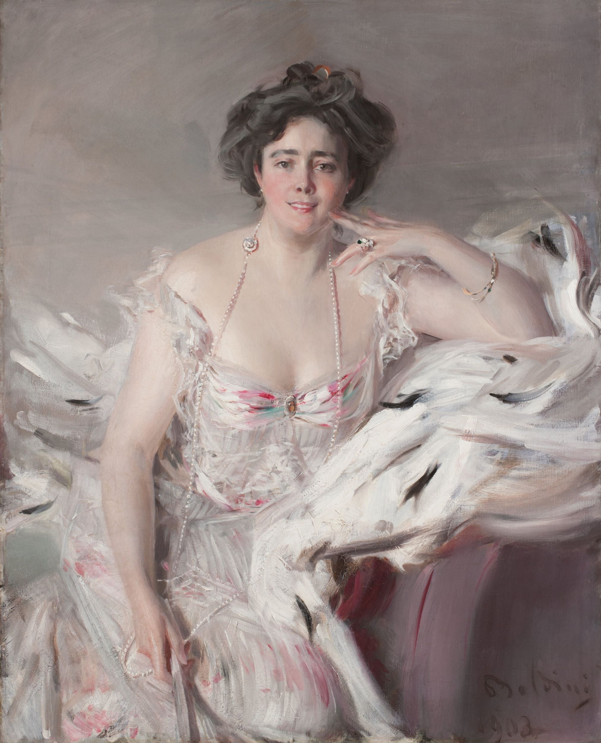 Portrait de Lady Nanne Schrader, née Wiborg - Giovanni Boldini