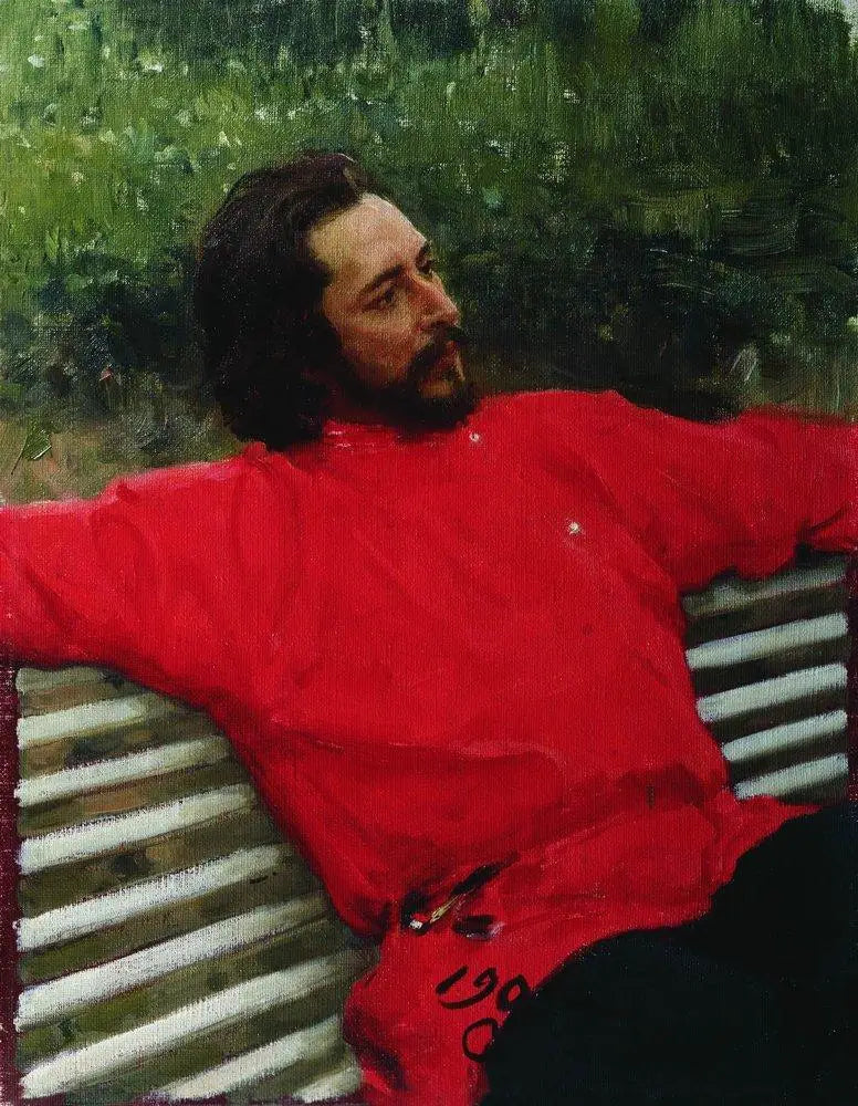Yazar Leonid Nikolaïevitch Andreïev'in Portresi (Yaz Tatili). - Ilya Repin