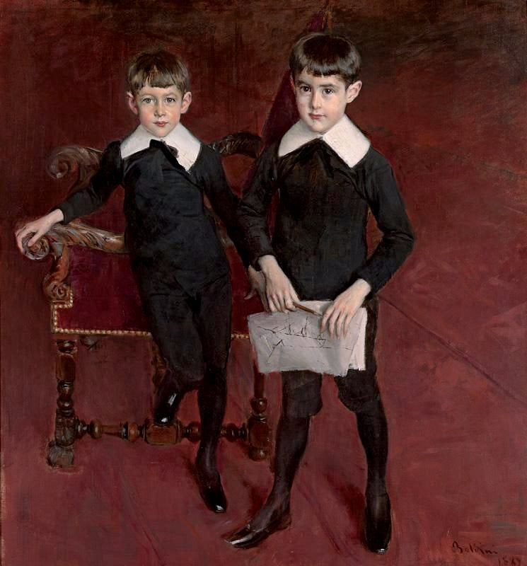 Louis ve Pedro Subercaseaux Portresi - Giovanni Boldini
