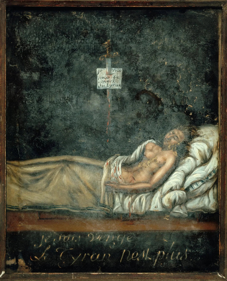 Louis-Michel Le Peletier de Saint-Fargeau (1760-1793) Portresi, Ölüm Yatağında - Jacques-Louis David