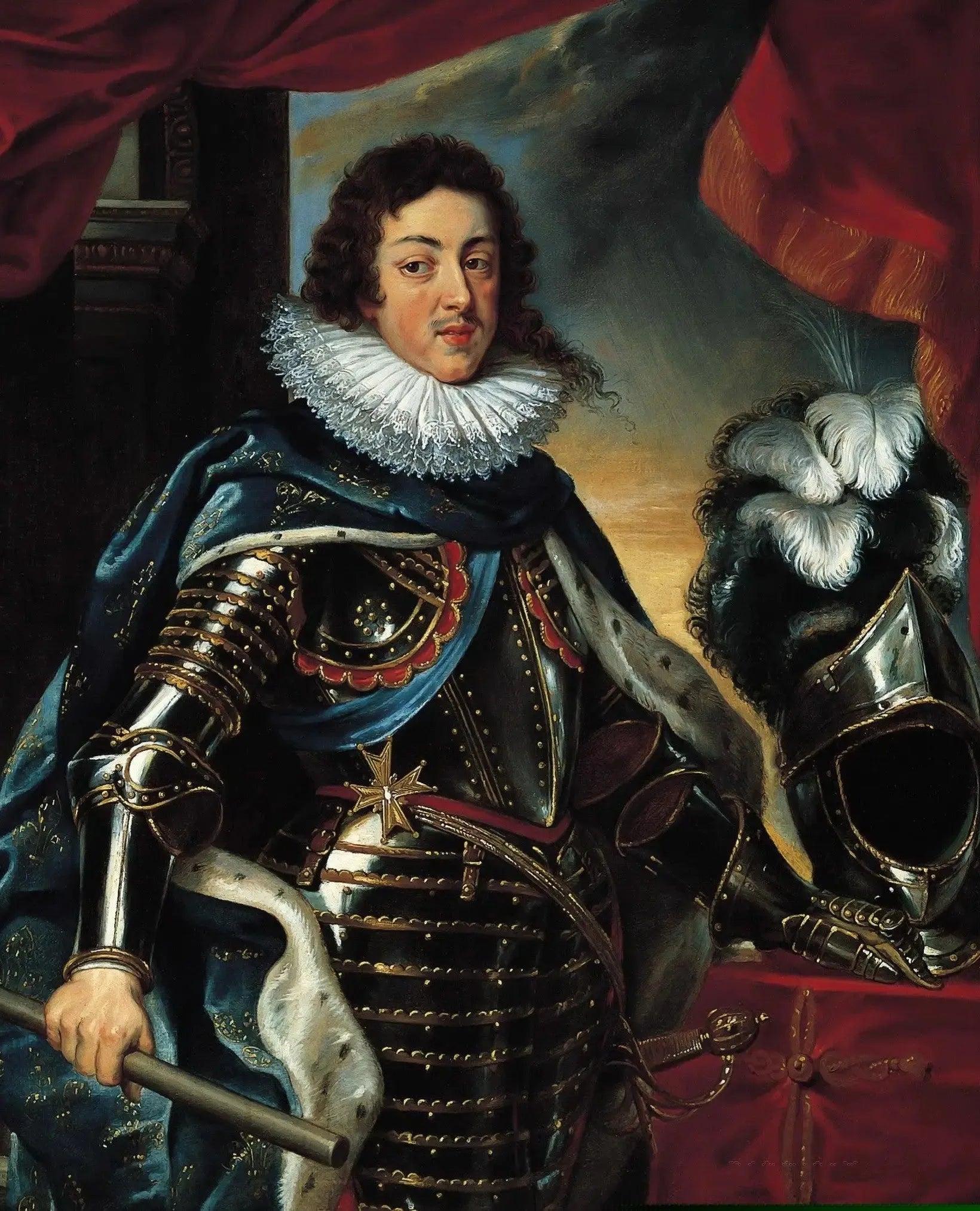 Portrait de Louis XIII en armure - Peter Paul Rubens image 1 reproduction artisanale de tableau