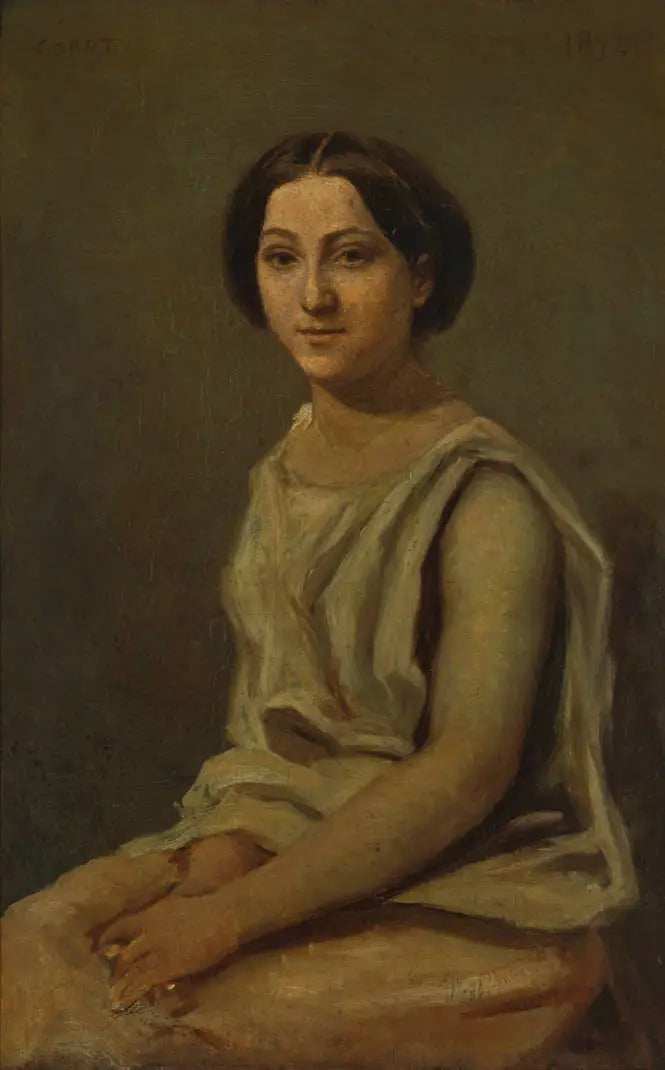 Louise Audiat Portresi - Jean-Baptiste Camille Corot