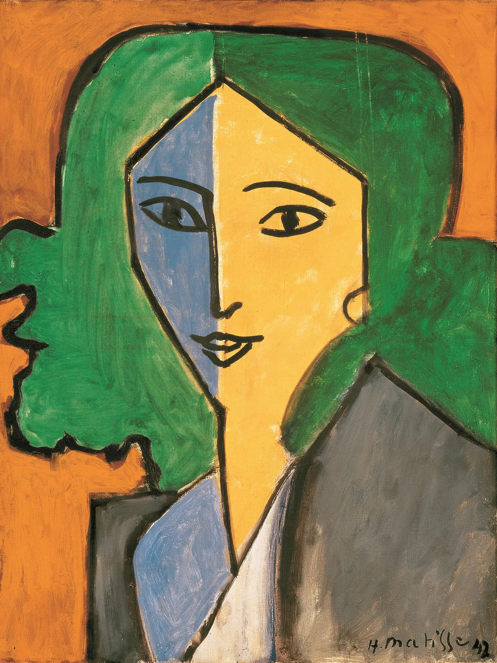 Reproduction du tableau « Portrait de Lydia Delectorskaya - Henri Matisse » par Alpha Reproduction en peinture à l’huile