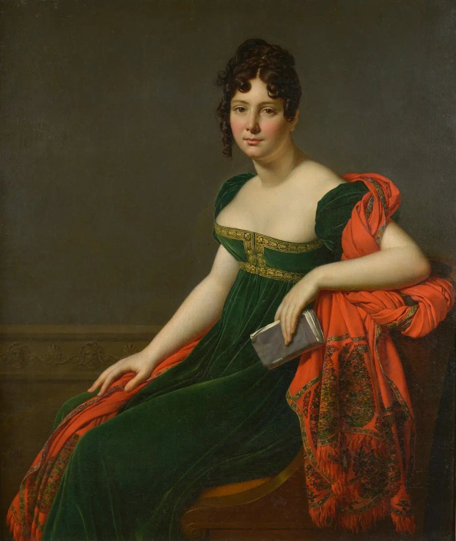 Madame Augustine Bertin de Veaux Portresi - Anne-Louis Girodet