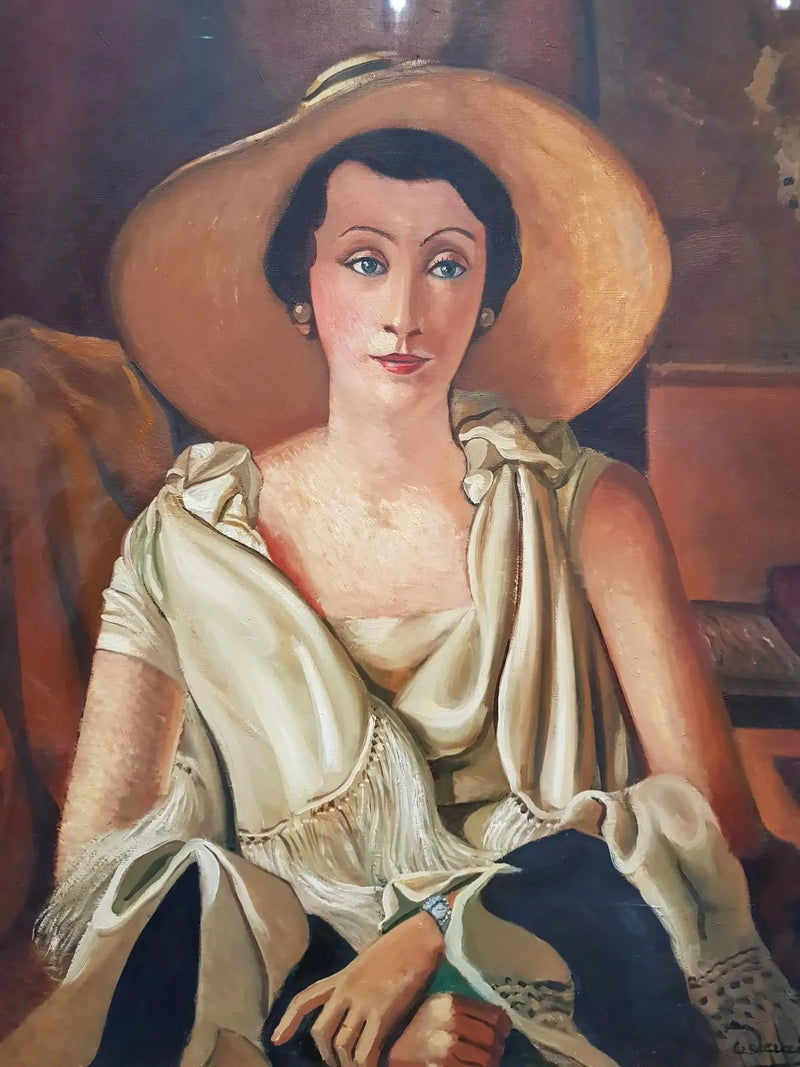 Madame Paul Guillaume'nin Büyük Şapkalı Portresi - André Derain