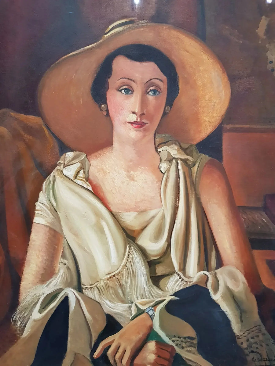Madame Paul Guillaume'nin Büyük Şapkalı Portresi - André Derain