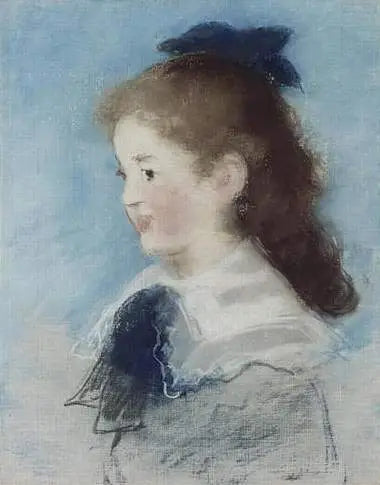 Reproduction du tableau « Portrait de Mademoiselle Hecht de profil - Édouard Manet » par Alpha Reproduction en peinture à l’huile