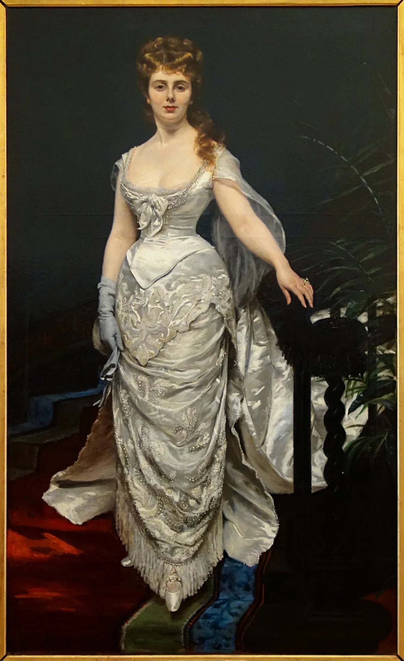 Portrait de Mademoiselle X, Marquise Anforti - Carolus-Duran image 1 copie peinte à la main à l’huile