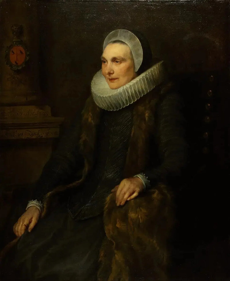 Maria Bosschaert'in Portresi, Adriaen Stevens'in Eşiyse - Antoine van Dyck