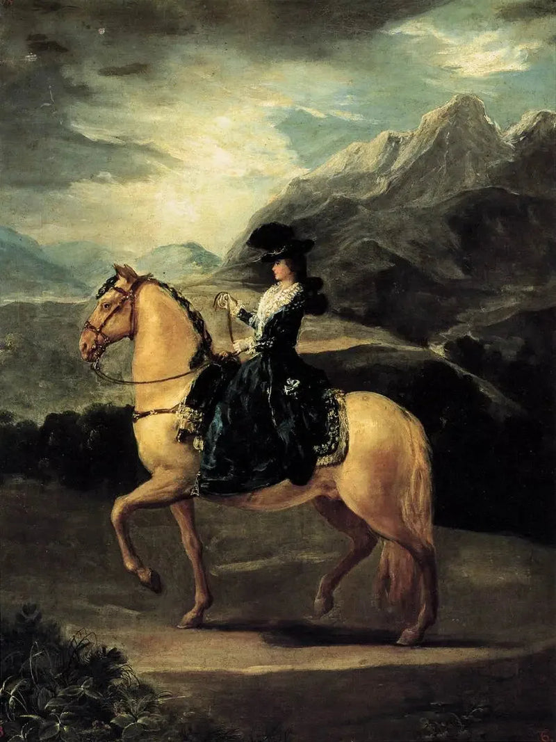 Atlı María Teresa de Vallabriga Portresi - Francisco de Goya
