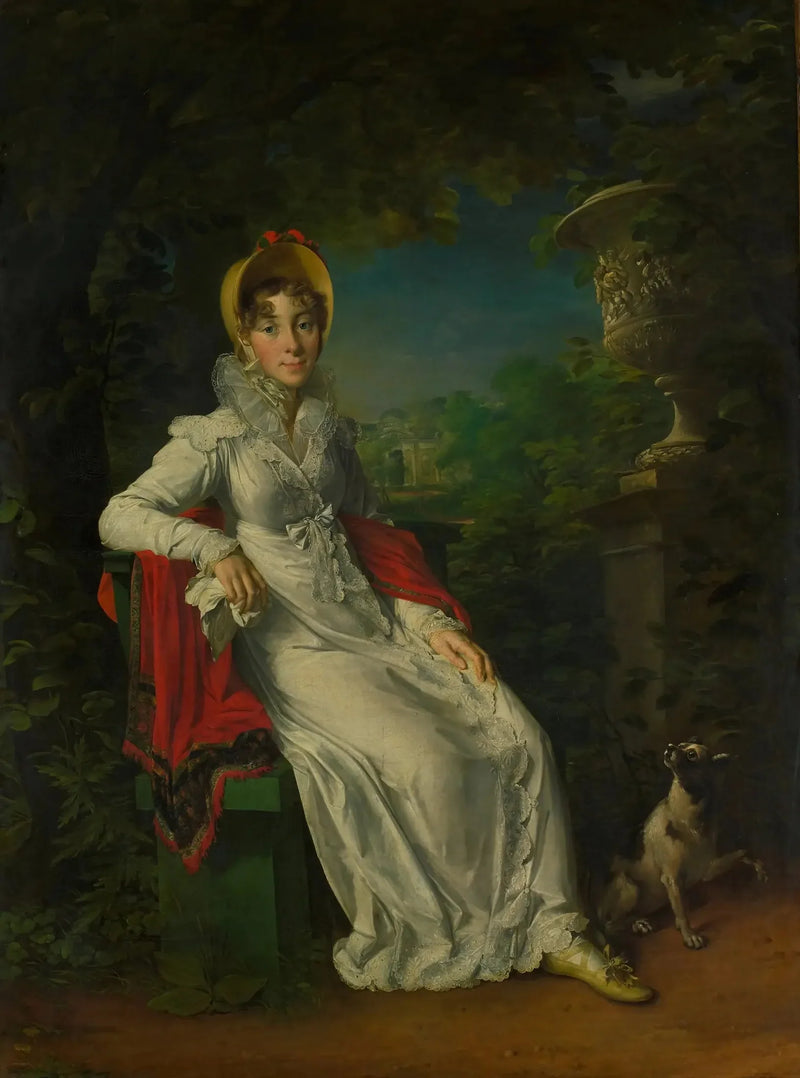 Bagatelle Parkında, Boulogne Ormanı'nda, Charles Ferdinand, Berry Dükü'nün eşi Marie Caroline Ferdinande Louise de Naples portresi - François Gérard