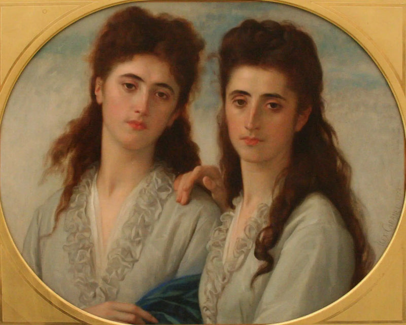 Sophie ve Berthe Cabanel Hanımefendilerin Portresi - Alexandre Cabanel