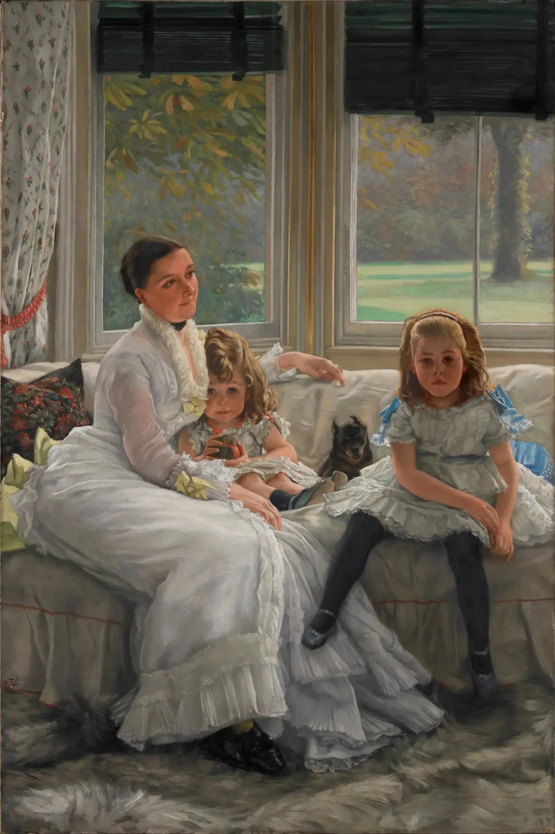 Catherine Smith Gill ve iki çocuğunun portresi - James Tissot