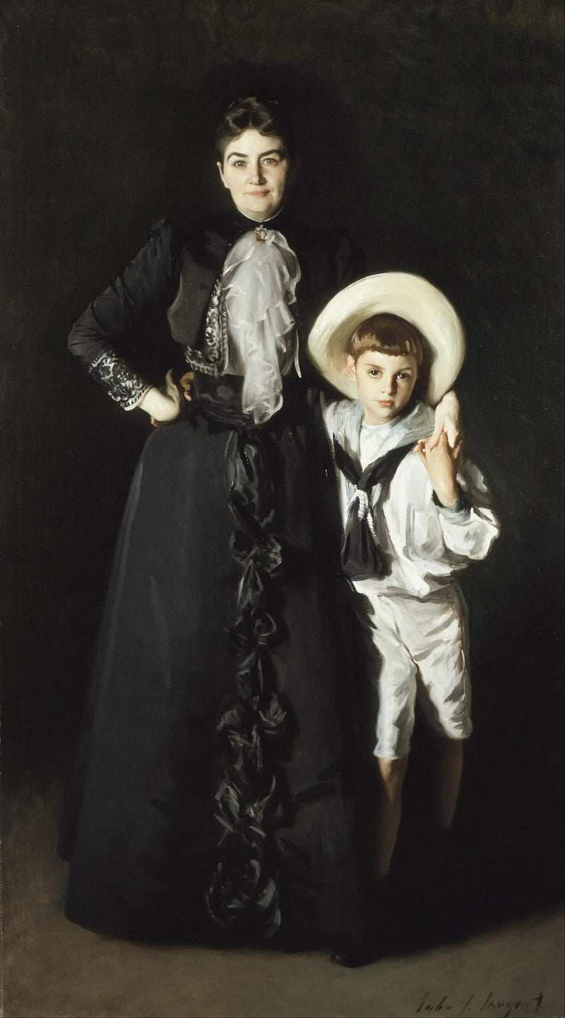 Edward L. Davis'in ve oğlu Livingston Davis'in Portresi - John Singer Sargent